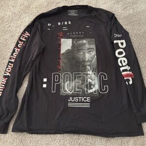 Tupac graphic long sleeve tee